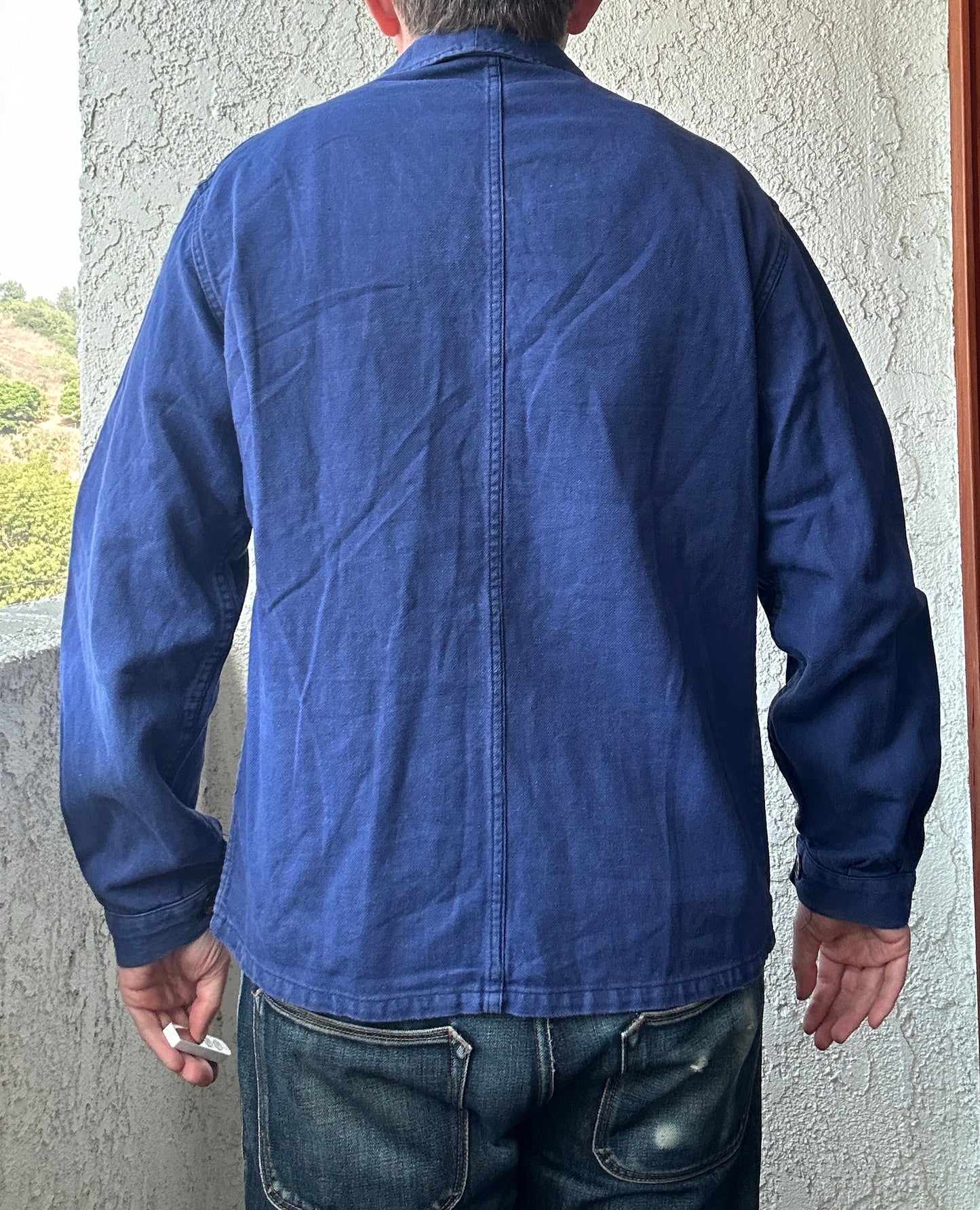 Vintage French Blue Workwear Chore Jacket