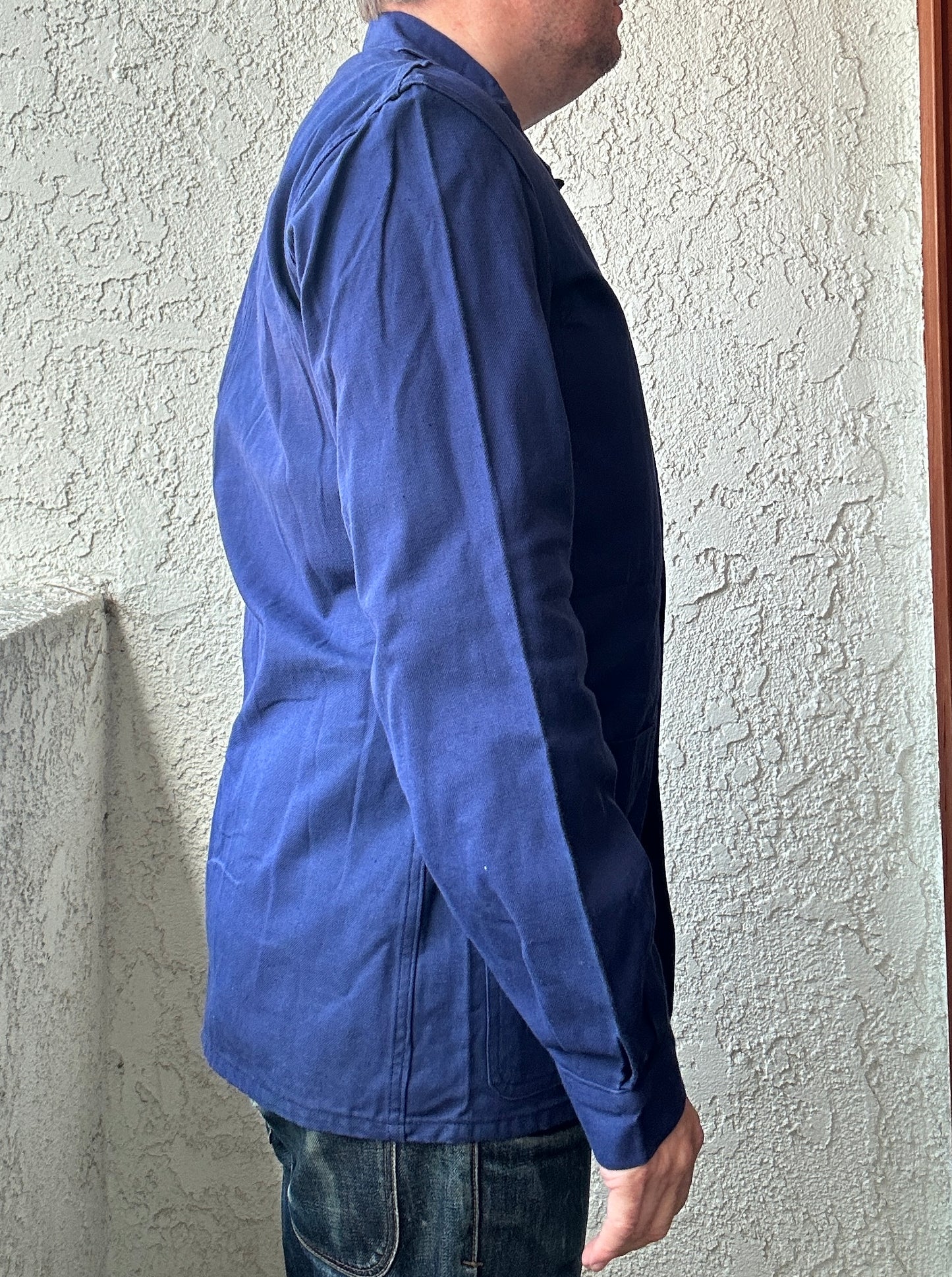 Vintage French Blue Workwear Chore Jacket