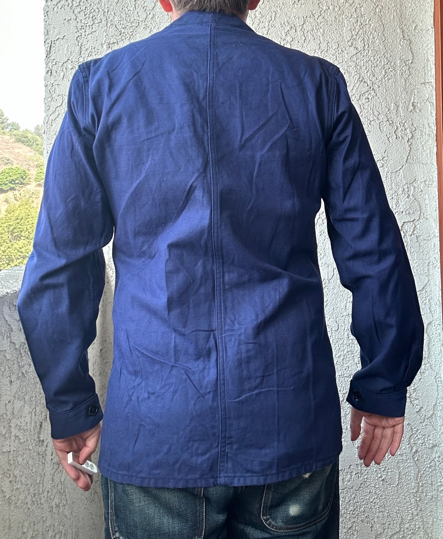 Vintage French Blue Workwear Chore Jacket