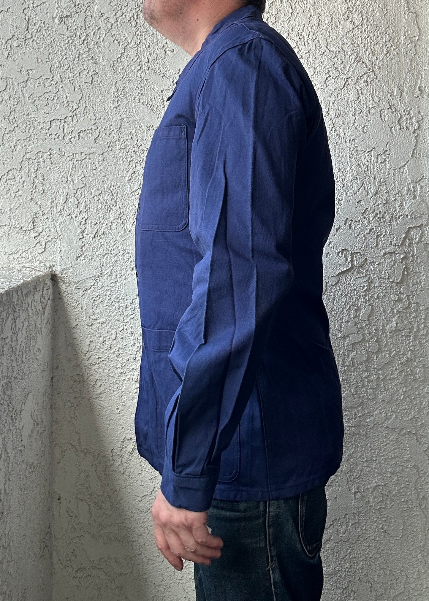 Vintage French Blue Workwear Chore Jacket