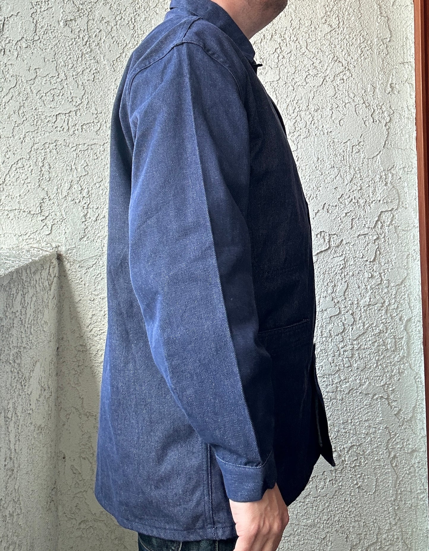 Vintage French Blue Workwear Chore Jacket