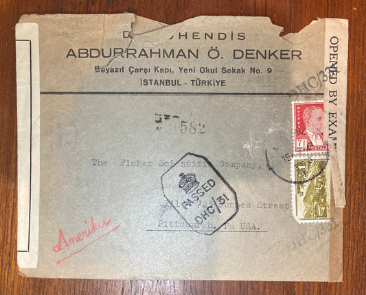 1931 Turkish Cover to the USA