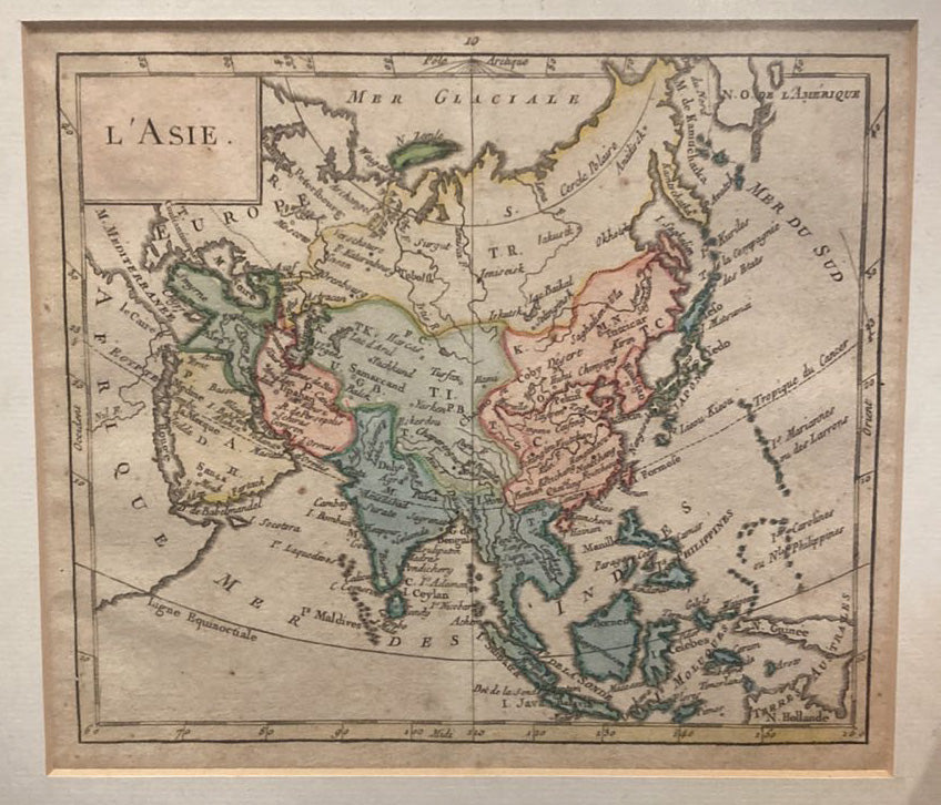 Vintage Map Of Asia