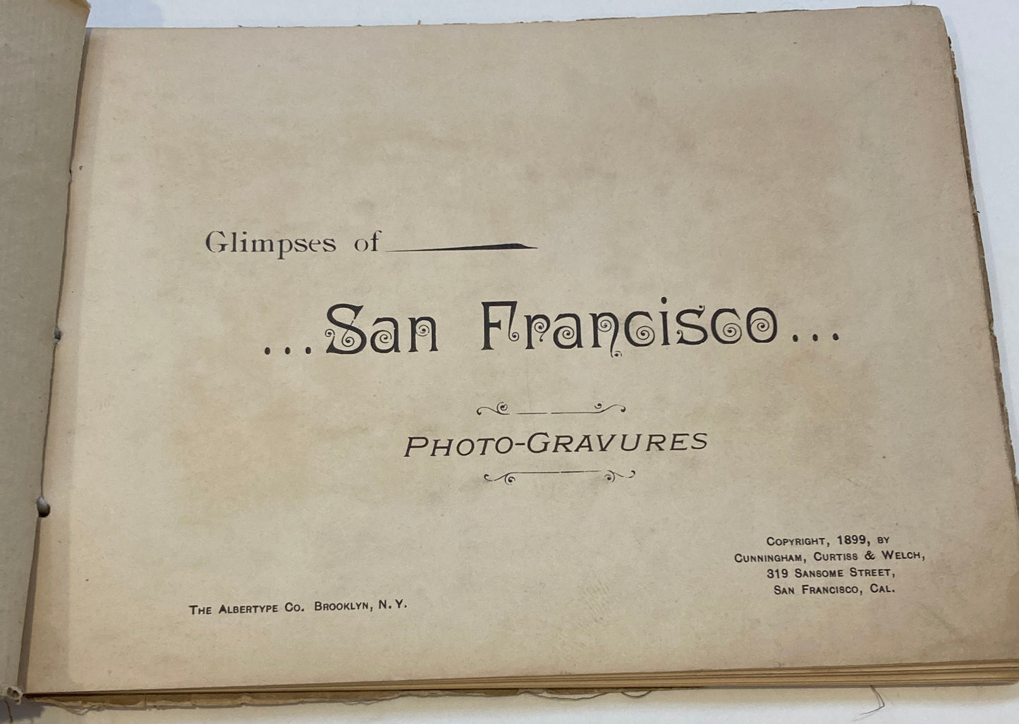 1899 - San Francisco Photogravures Album by Cunningham, Curtis and Welch