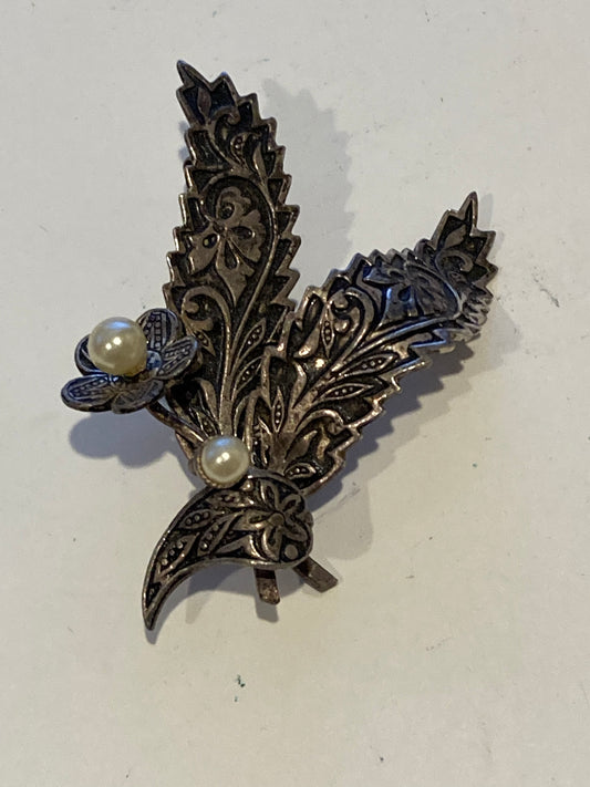 Vintage Silver European Brooch