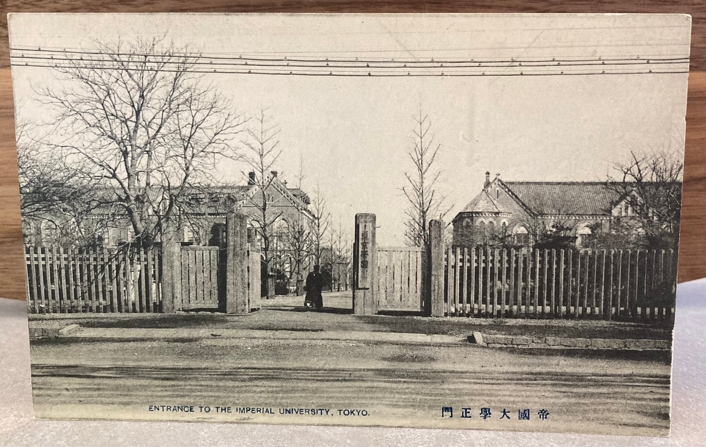 Vintage Japanese Postcard - Entrance to the Imperial University, Tokyo