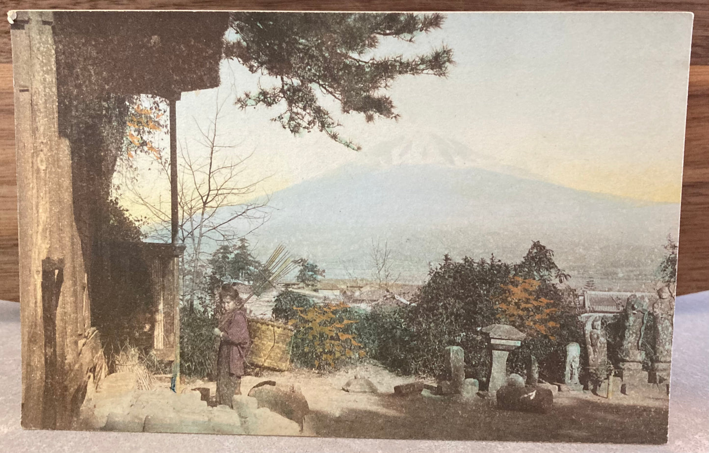 Vintage Japanese Postcard - Photo of Mount Fuji by Enami Nobukuni