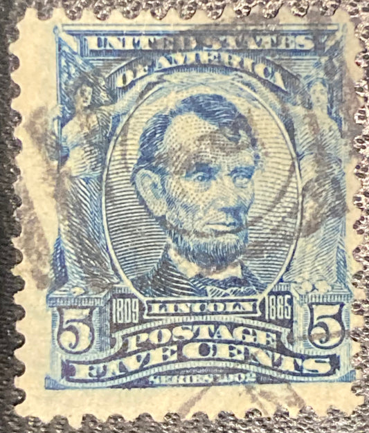 Scott #A119 - 5 Cents Blue Abraham Lincoln Stamp