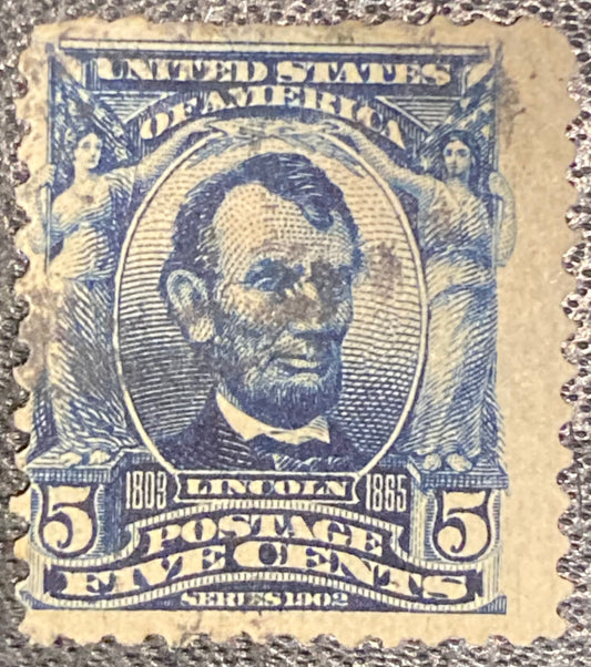 Scott #A119 - 5 Cents Blue Abraham Lincoln Stamp