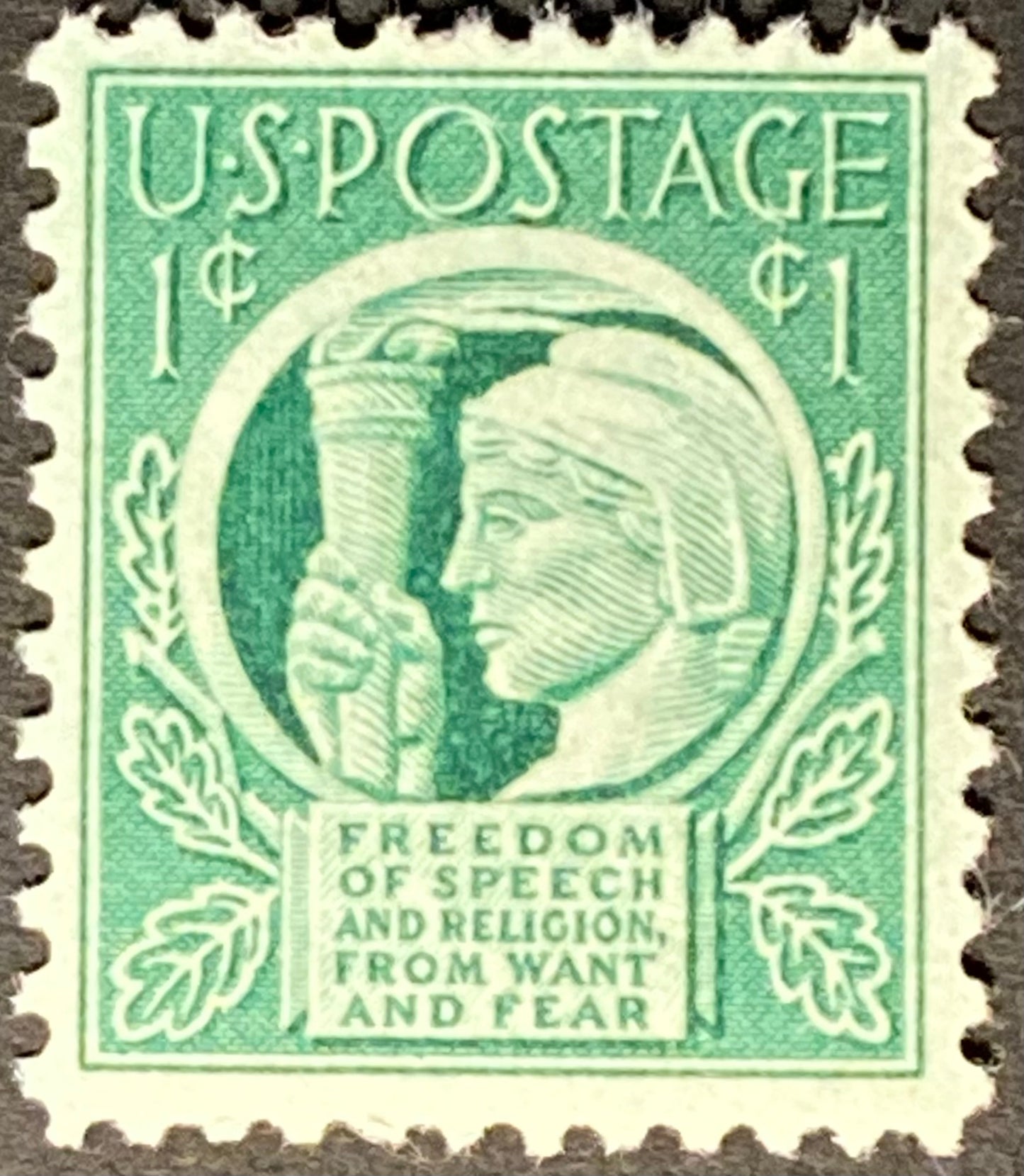 Scott #A367 - Liberty Holding the Torch of Freedom & Enlightenment Stamp