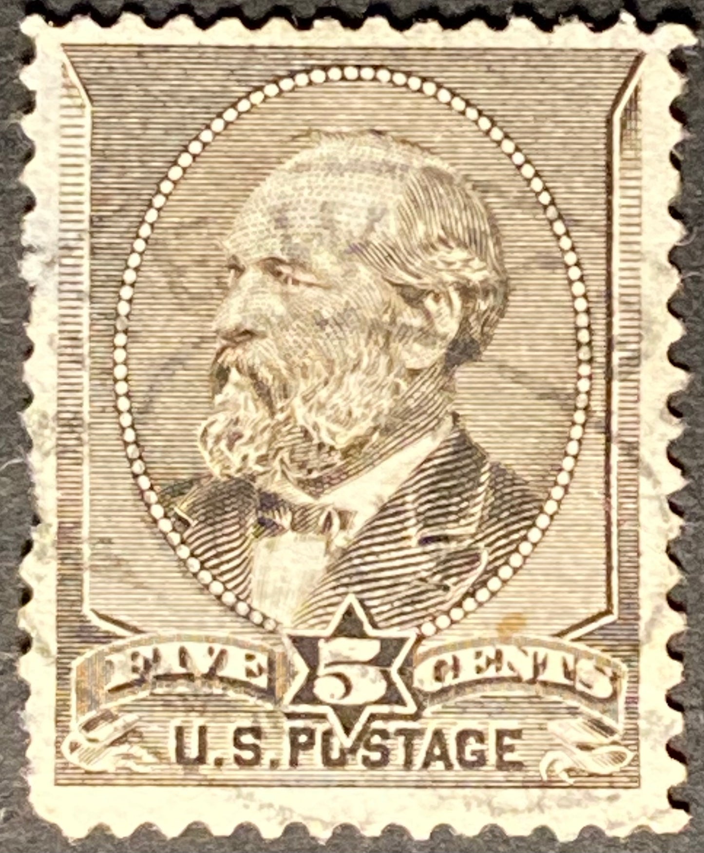 Scott #A56 - 5 Cents yellow brown James A. Garfield