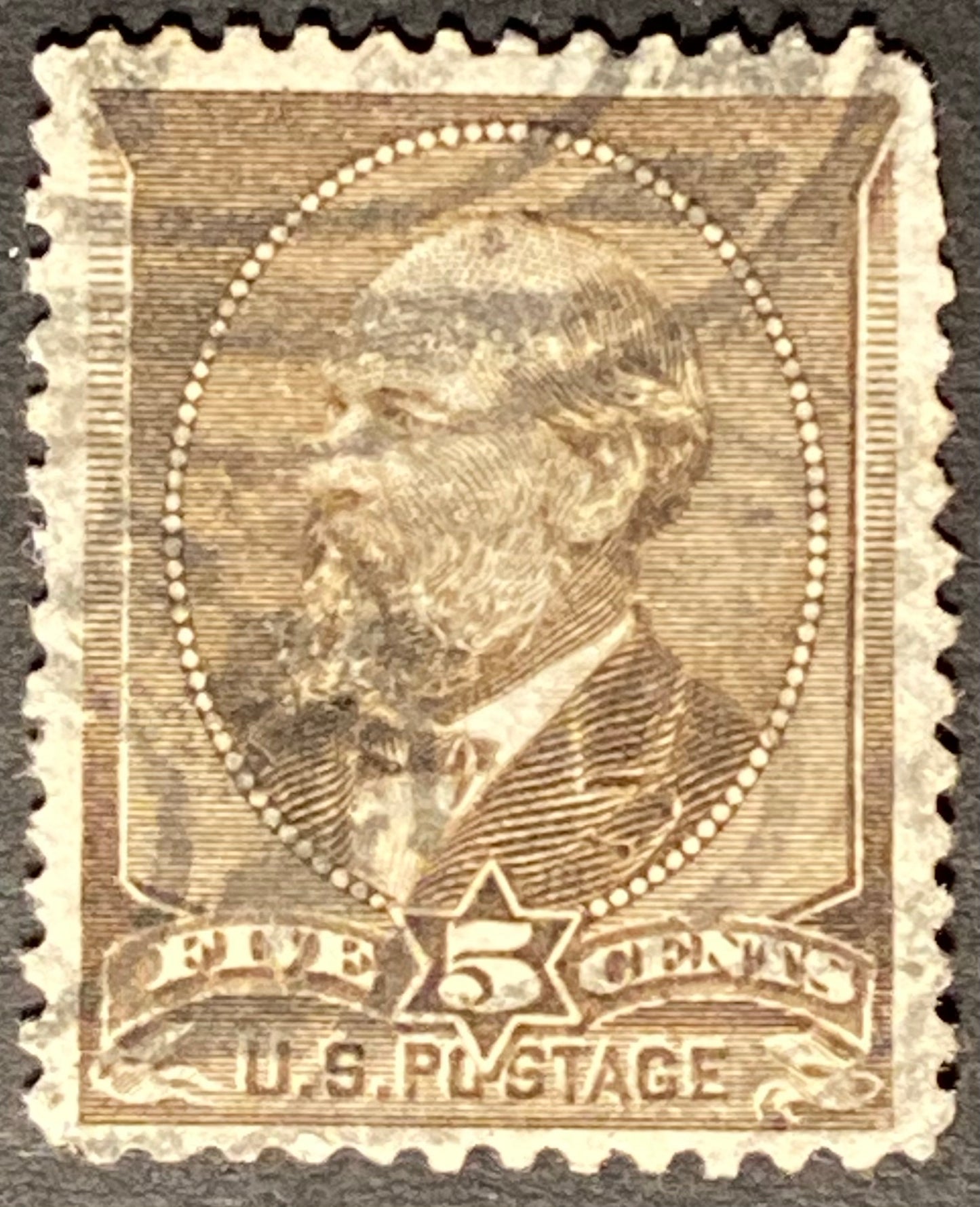 Scott #A56 - 5 Cents yellow brown James A. Garfield