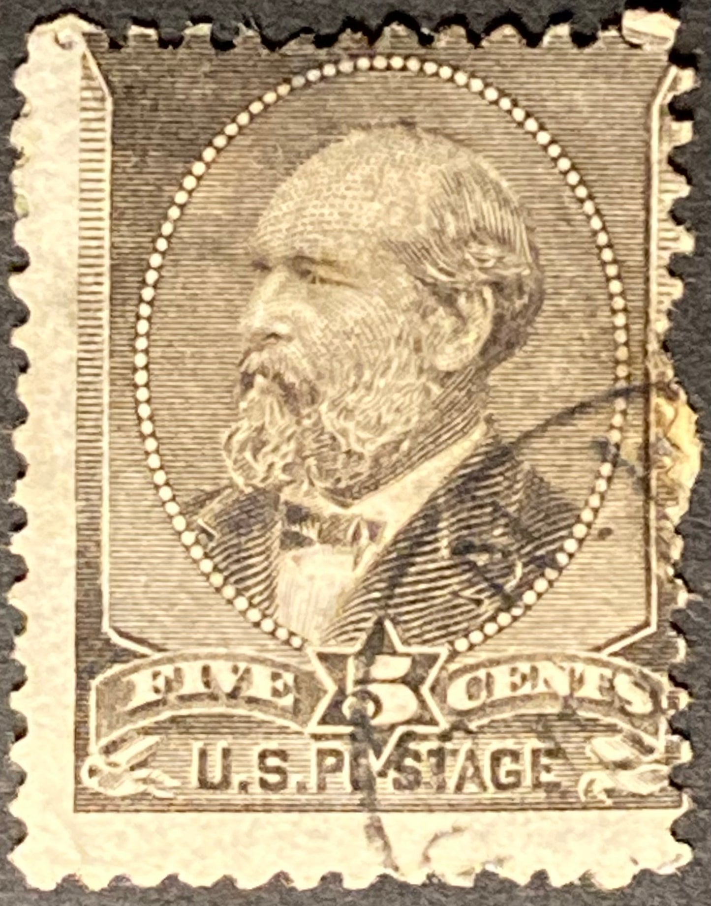 Scott #A56 - 5 Cents yellow brown James A. Garfield