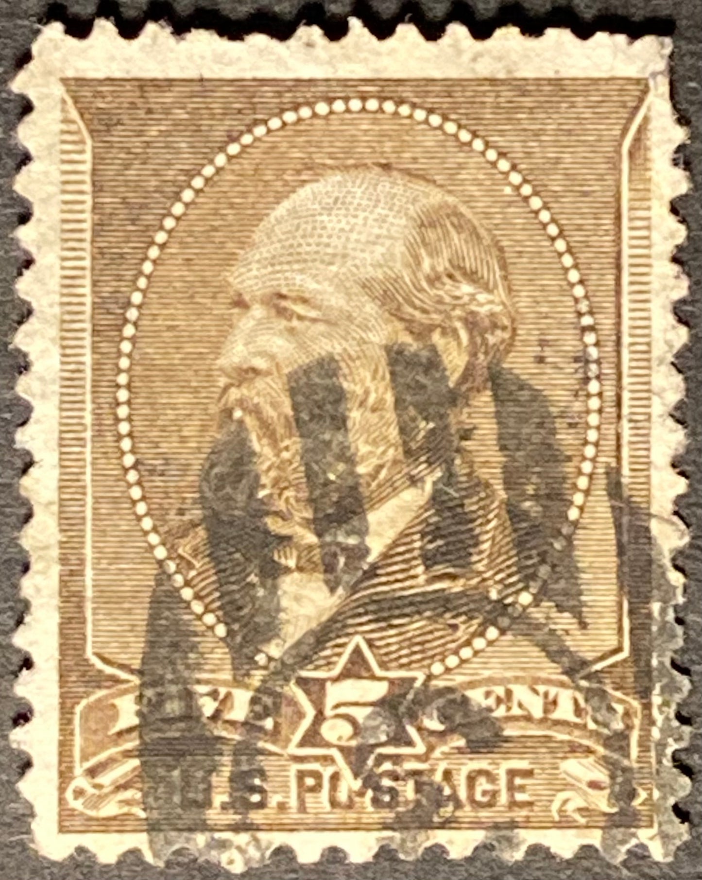 Scott #A56 - 5 Cents yellow brown James A. Garfield