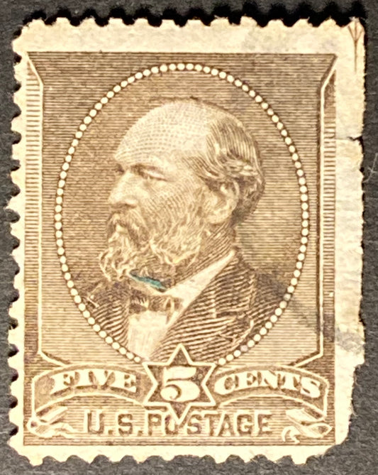 Scott #A56 - 5 Cents yellow brown James A. Garfield