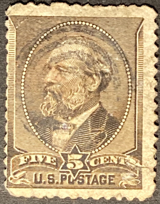 Scott #A56 - 5 Cents yellow brown James A. Garfield