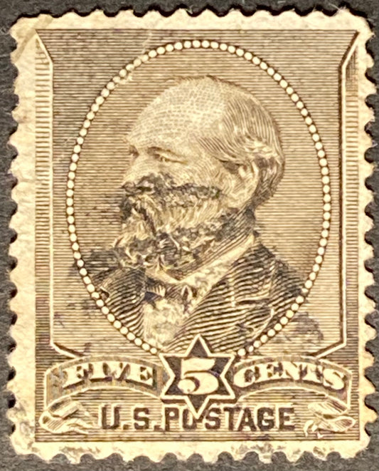 Scott #A56 - 5 Cents yellow brown James A. Garfield