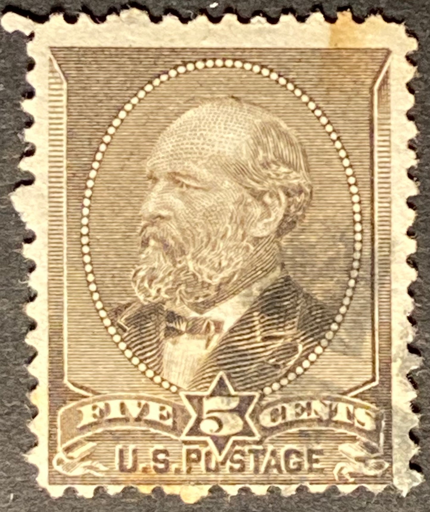 Scott #A56 - 5 Cents yellow brown James A. Garfield