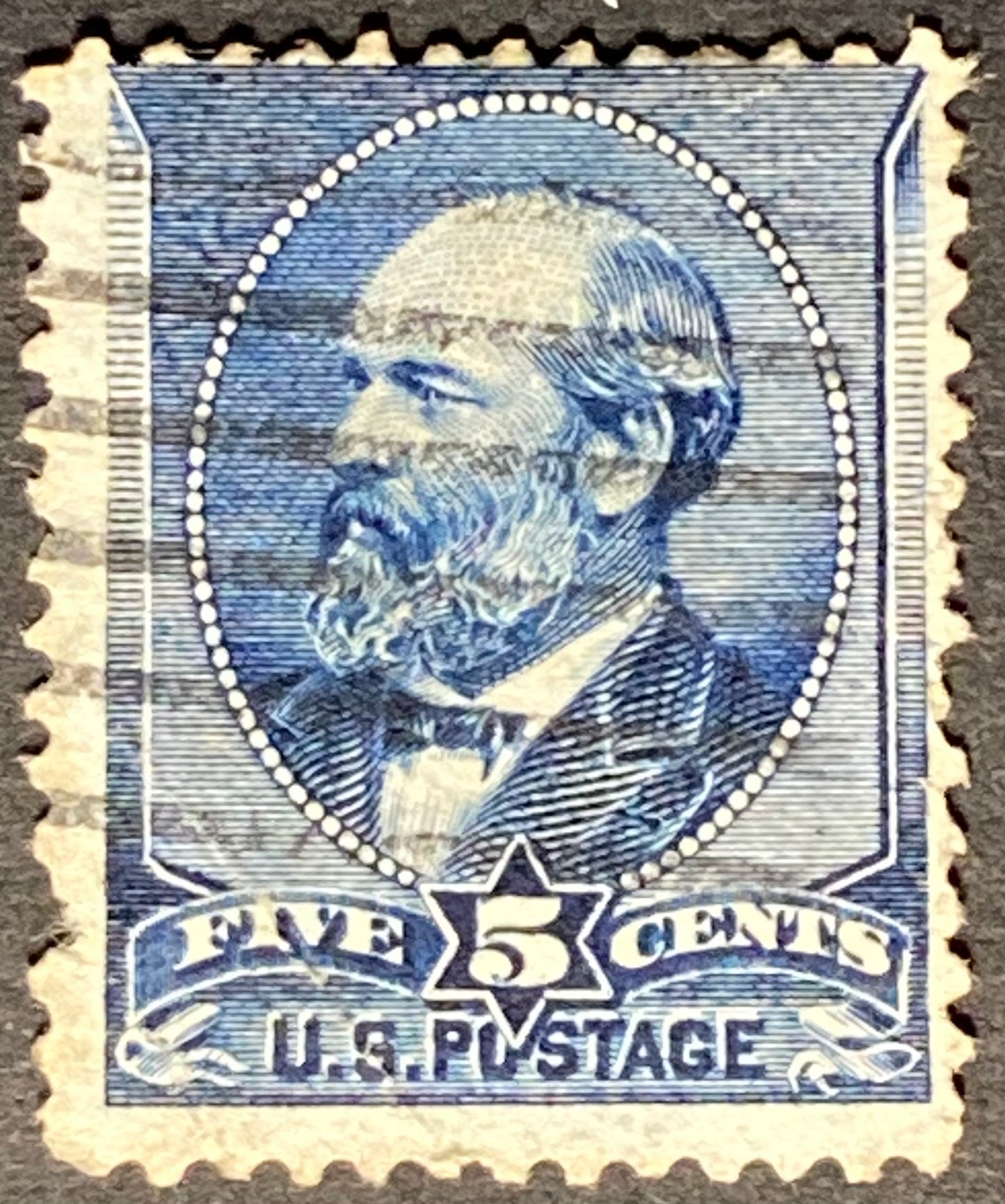 Scott #A56 - 5 Cents Indigo James A. Garfield