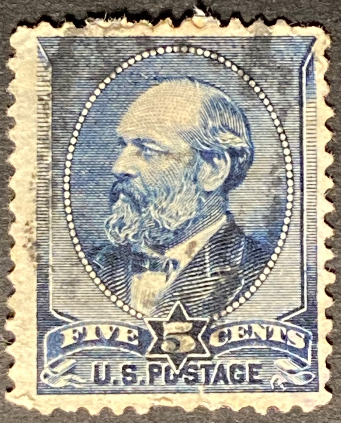 Scott #A56 - 5 Cents Indigo James A. Garfield