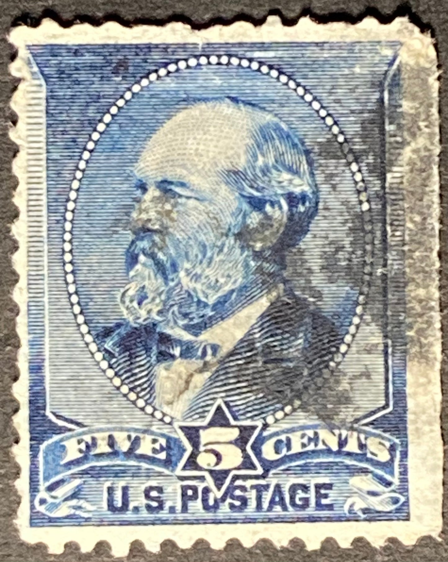 Scott #A56 - 5 Cents Indigo James A. Garfield