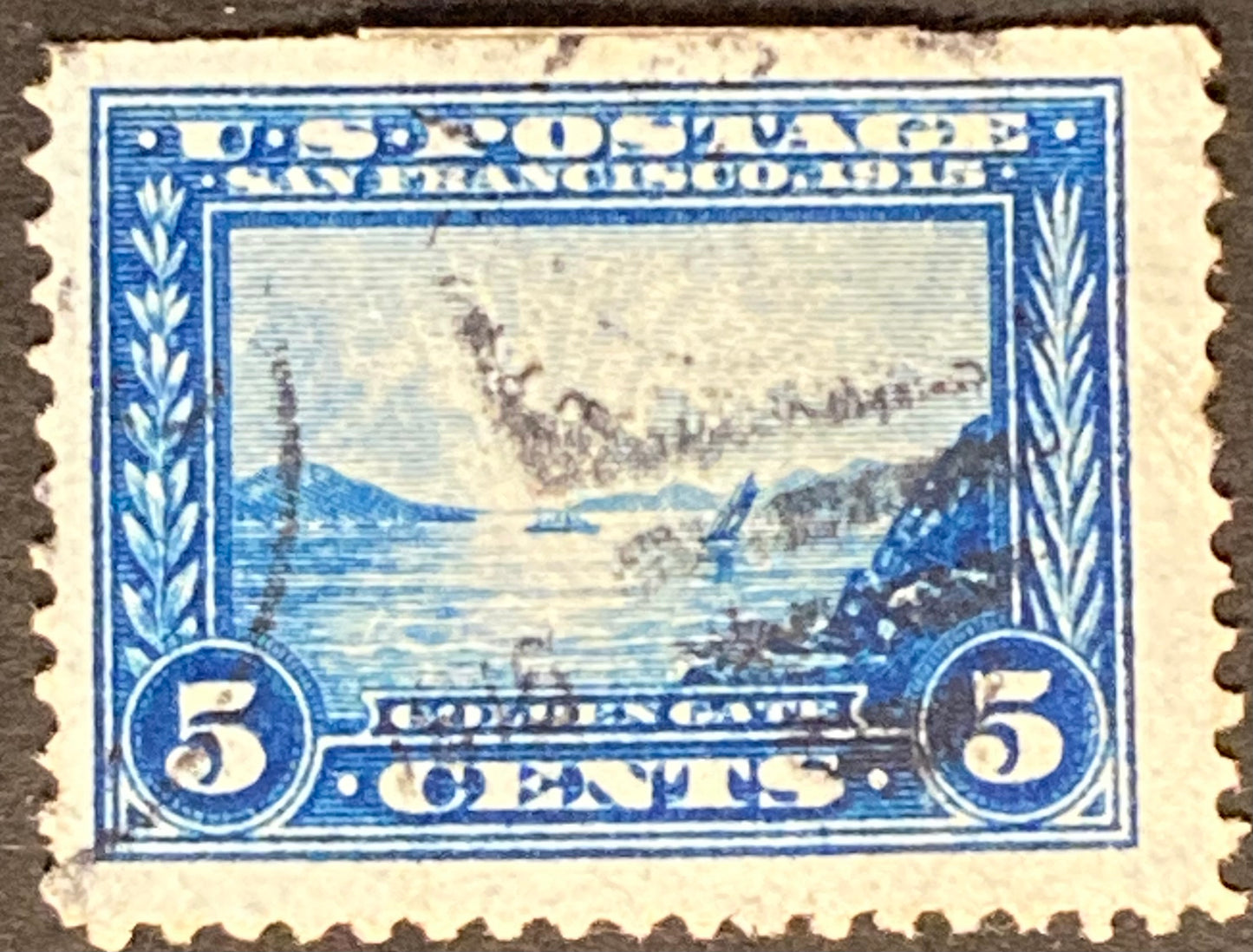 Scott #A146 5 Cents Golden Gate Blue Stamp 1913