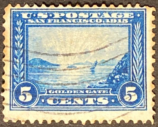 Scott #A146 5 Cents Golden Gate Blue Stamp 1913