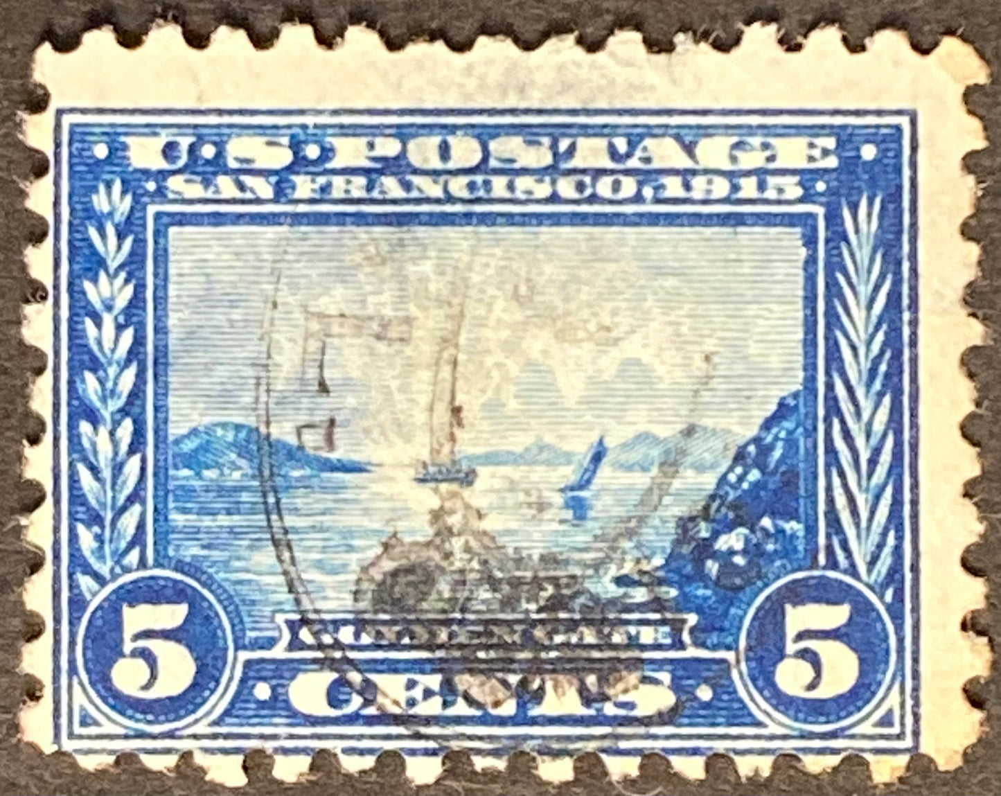 Scott #A146 5 Cents Golden Gate Blue Stamp 1913