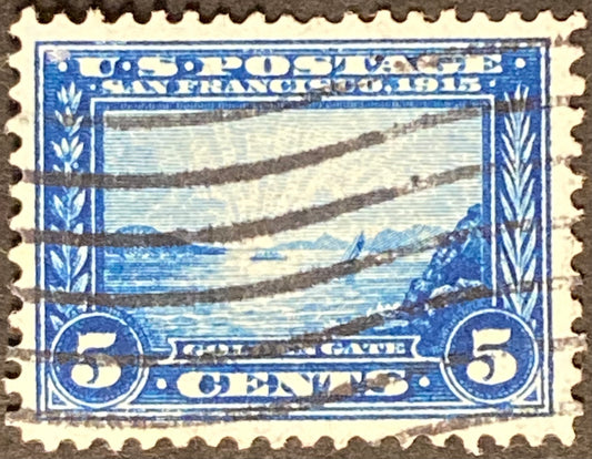 Scott #A146 5 Cents Golden Gate Blue Stamp 1913