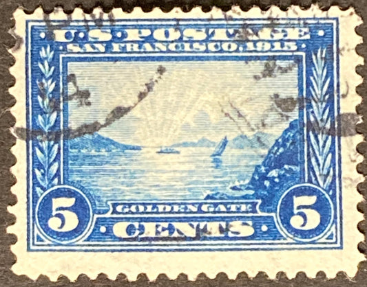 Scott #A146 5 Cents Golden Gate Blue Stamp 1913