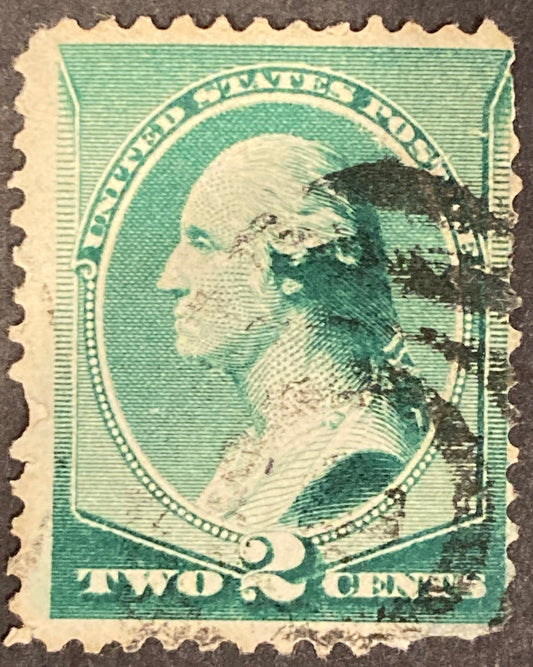 2 Cents George Washington Green Stamp USA