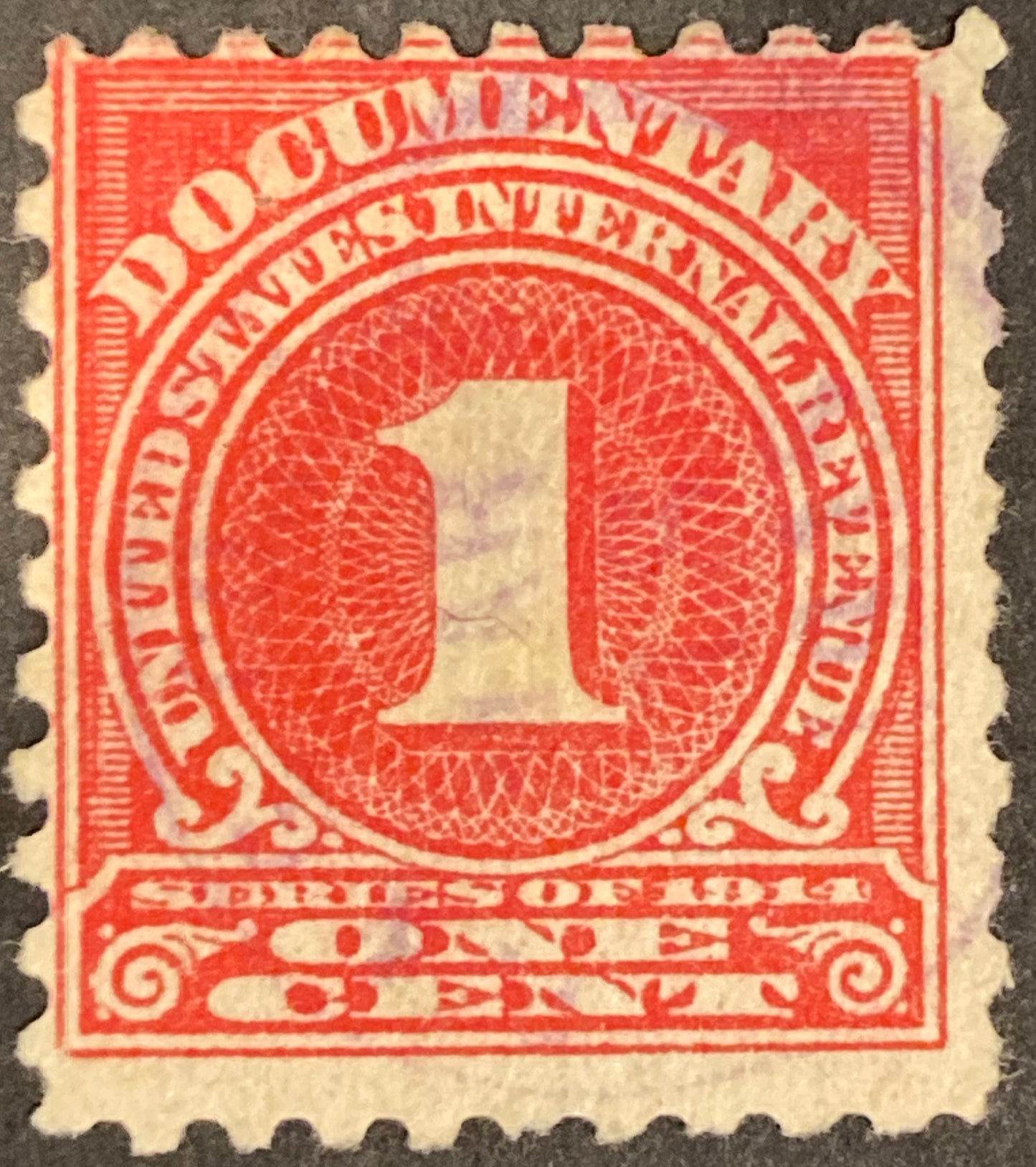 1 Cent Series of 1914 Stamp Documentary USA Red