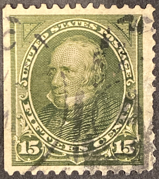 1898 Scott #284 Clay Olive Green Stamp