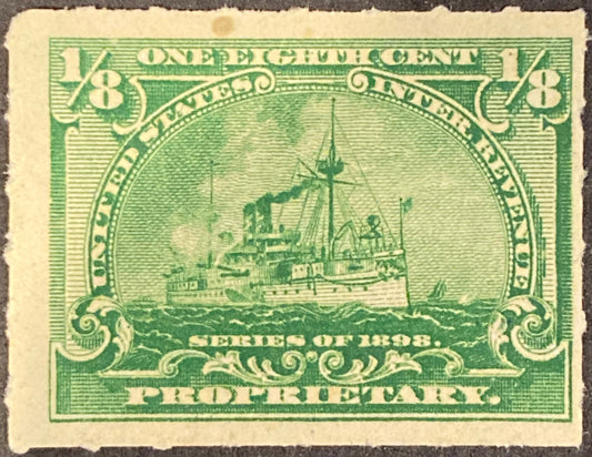 1898 1/8 cent Green USA Proprietary Stamp Inter Revenue