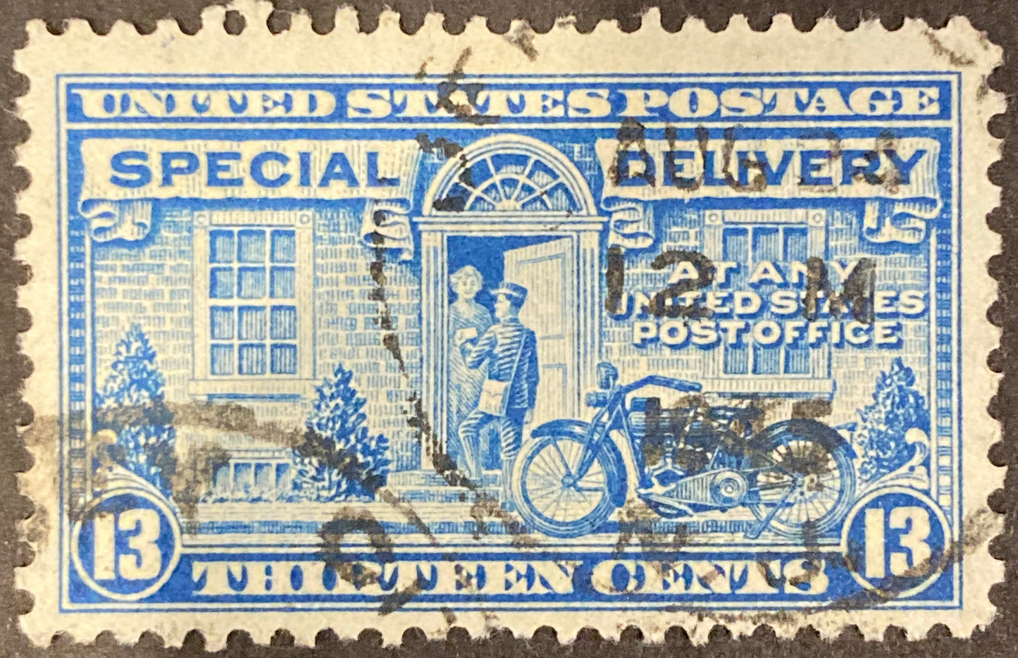 13 cents Special Delivery USA Blue Stamp