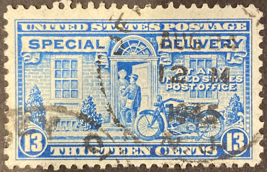 13 cents Special Delivery USA Blue Stamp