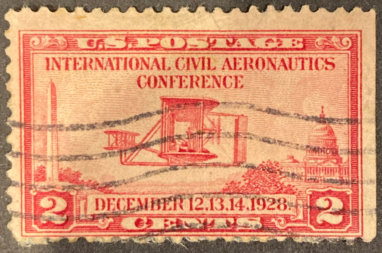 December 12th, 13th, 14th 1928 2 Cents International Civil Aeronautics Conference Stamp Scott #649