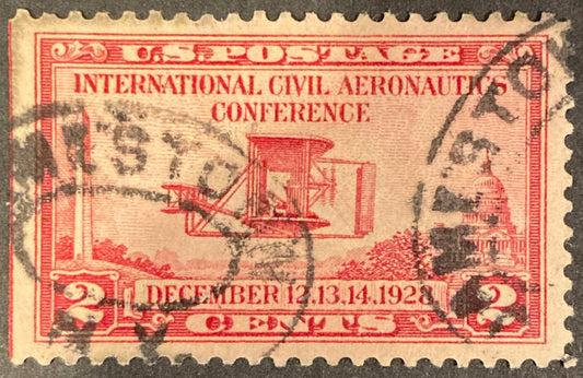 December 12th, 13th, 14th 1928 2 Cents International Civil Aeronautics Conference Stamp Scott #649