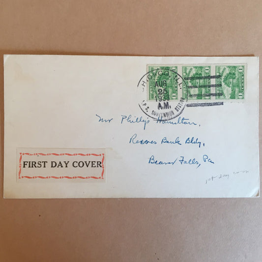 August 25th, 1933 - US American Cover