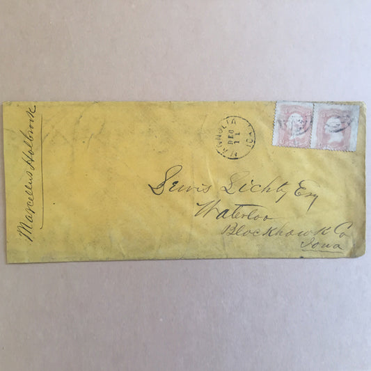 USA Cover with a 3 Cents Red Pair