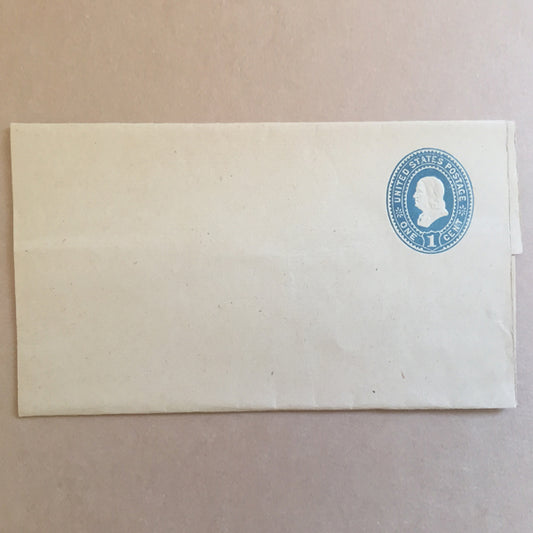 1897-94 Benjamin Franklin US Postal Stationery Cover 1 Cent Blue