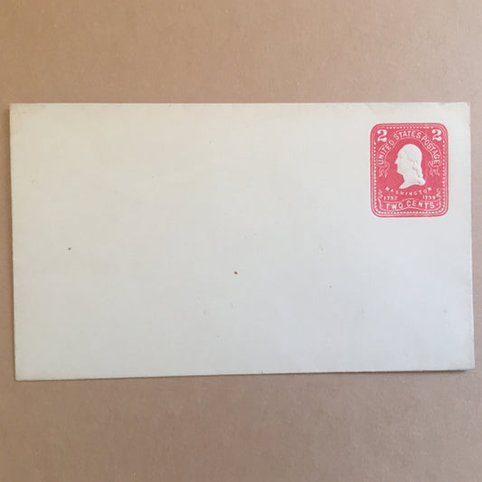 US Blank Cover - 2 Cent Red Washington