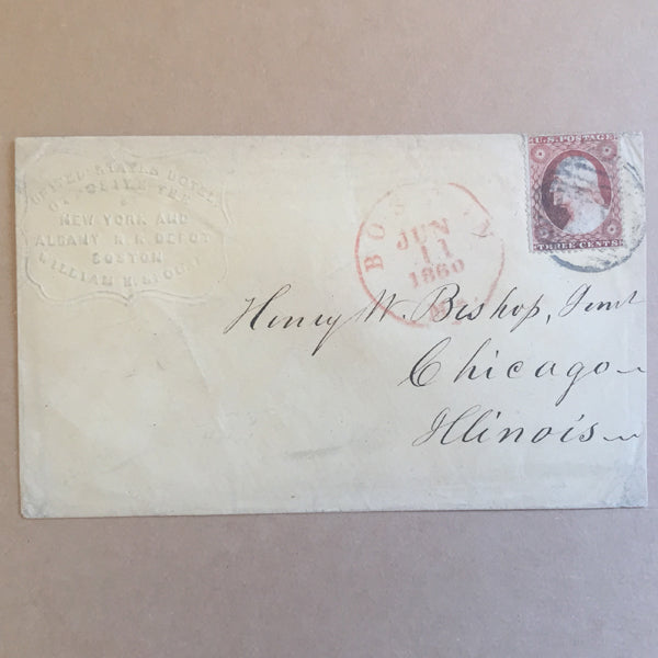 June 11th 1860 - USA Cover with a 3 Cents Red