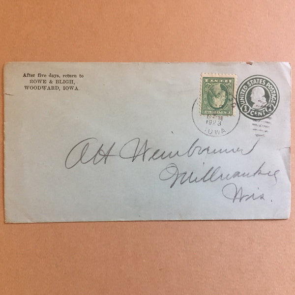 1923 - US American Cover To Millwaukee with stamps