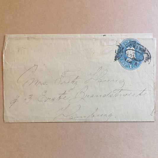 19th Century US American Cover to Hamburg Germany