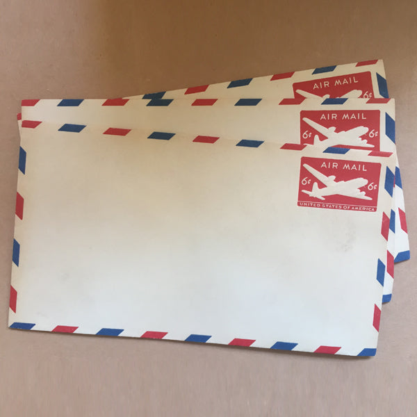 Vintage Set of 3 USA Air Mail Covers